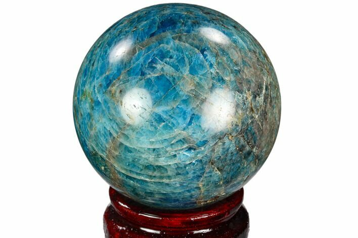 Bright Blue Apatite Sphere - Madagascar #121797